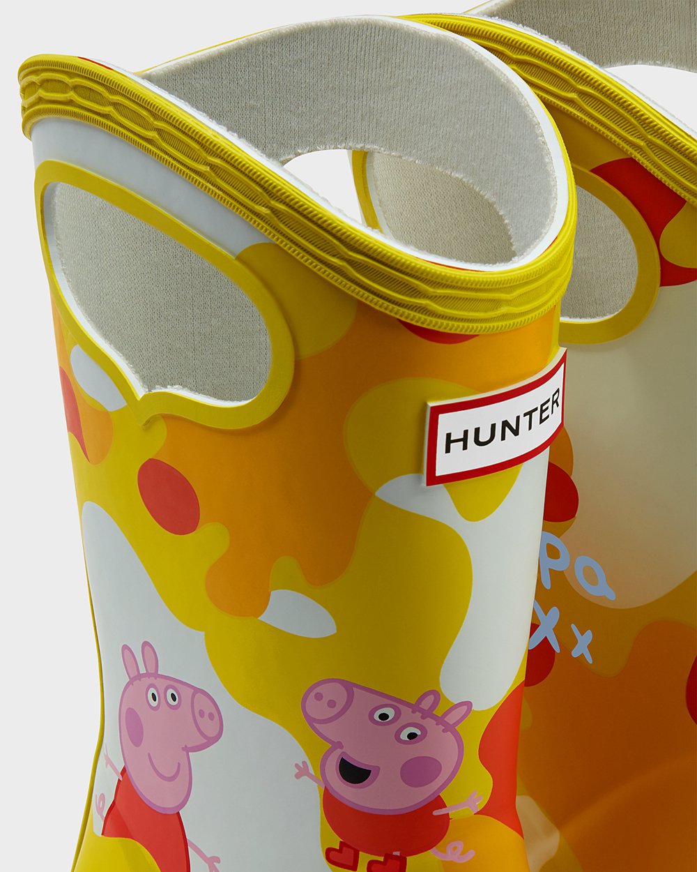 Bottes de Pluie Hunter Original First Peppa Pig Grab Handle Enfant Jaune JFOHLZA-91